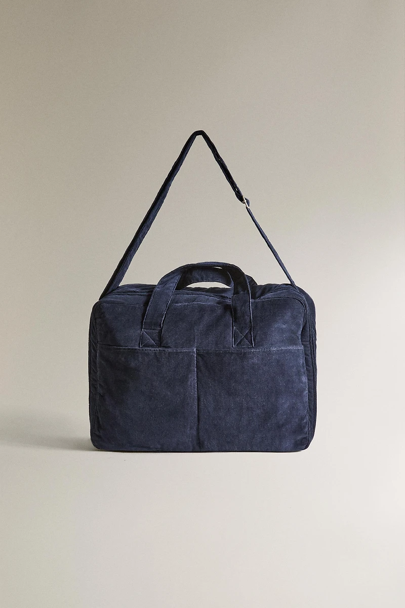 VALISE DE VOYAGE BÉBÉ EN VELOURS CÔTELÉ