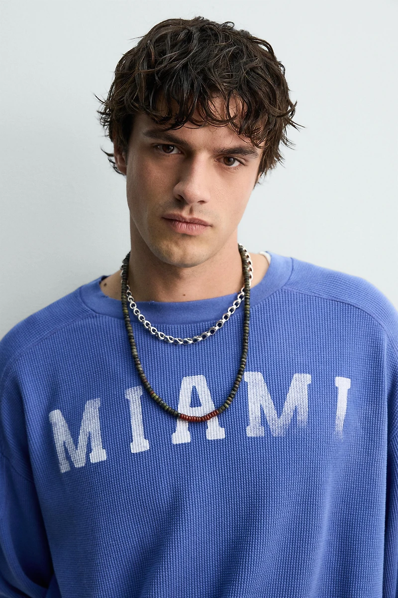 MIAMI WAFFLE KNIT T-SHIRT