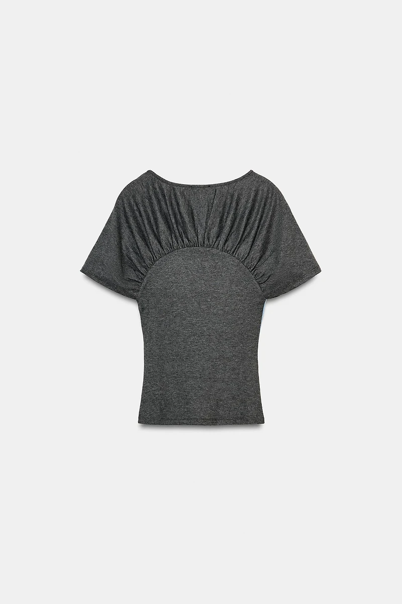 NUMBER RUCHED T-SHIRT