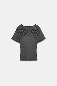 NUMBER RUCHED T-SHIRT