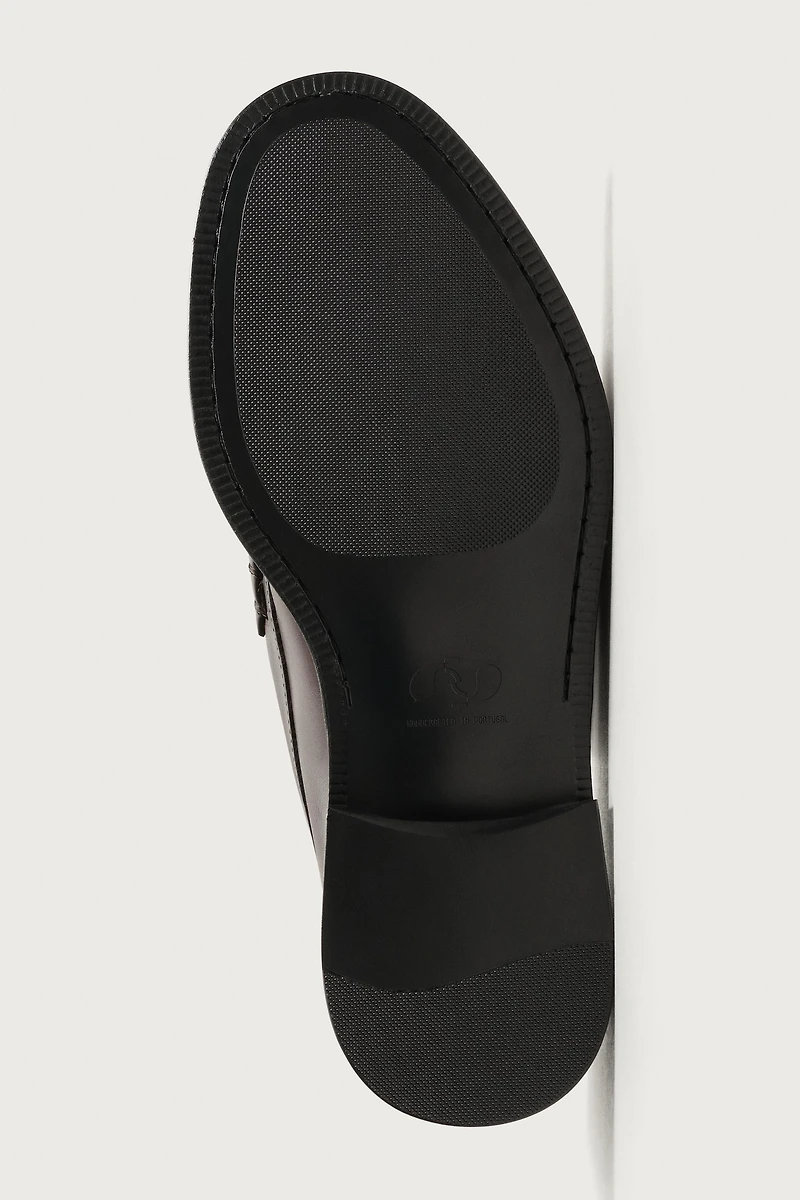 MOCASSINS EN CUIR À MASQUE