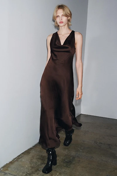 ZW COLLECTION SATIN LONG DRESS