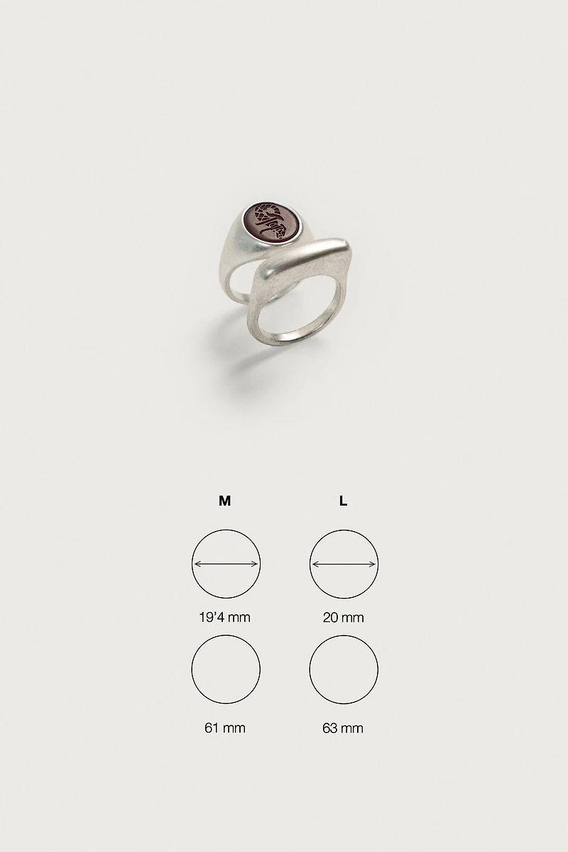 PACK OF 2 MIXED METAL RINGS