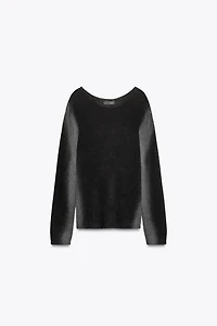 FADED PRINT KNIT SWEATER