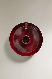 ROUND METAL CHRISTMAS CANDLESTICK