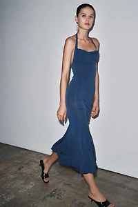 FLOWY HALTER DRESS