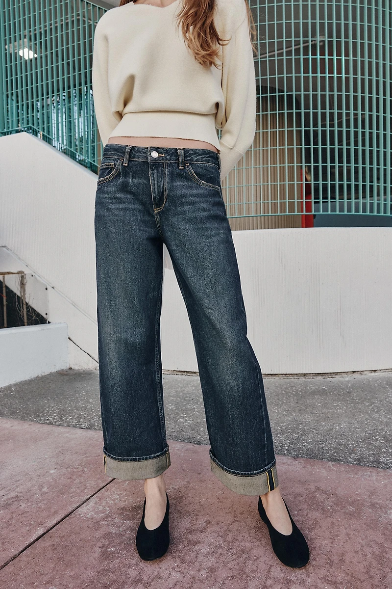 Z1975 RELAXED FIT TURN-UP HEM JEANS