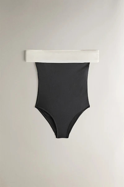 OFF-THE-SHOULDER SWIMSUIT