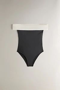 OFF-THE-SHOULDER SWIMSUIT