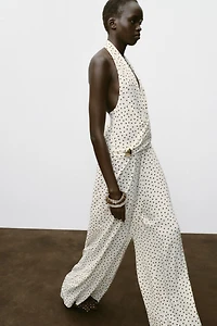 COMBINAISON HALTER À POIS