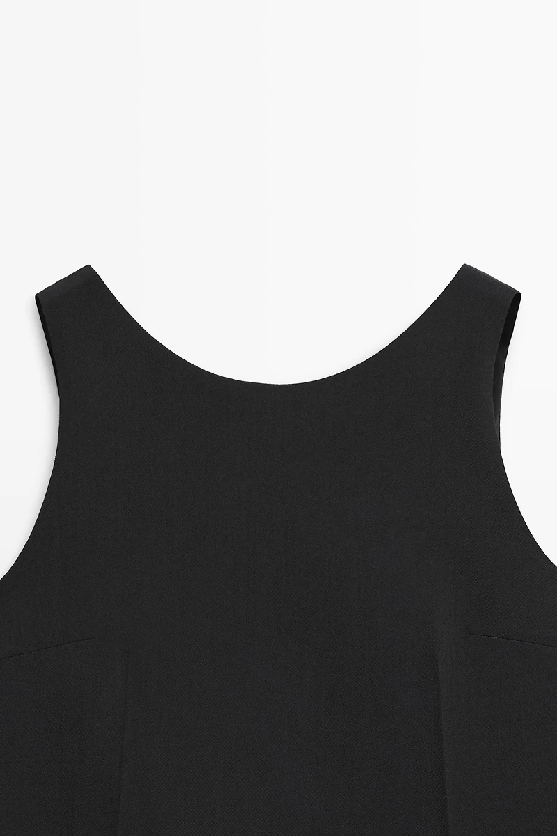Wool blend mini dress