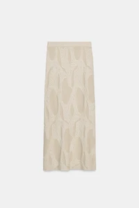 JACQUARD MIDI SKIRT