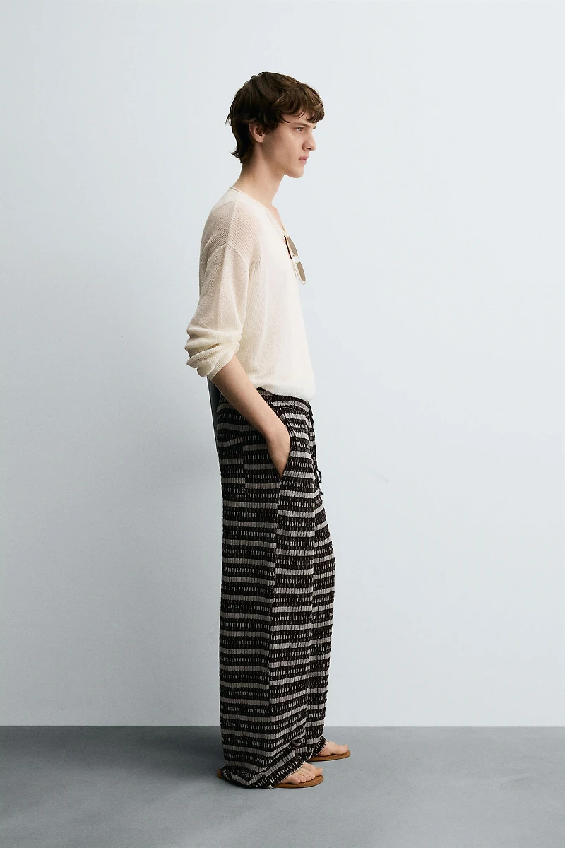 PANTALON JACQUARD AJOURÉ