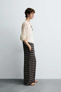 PANTALON JACQUARD AJOURÉ