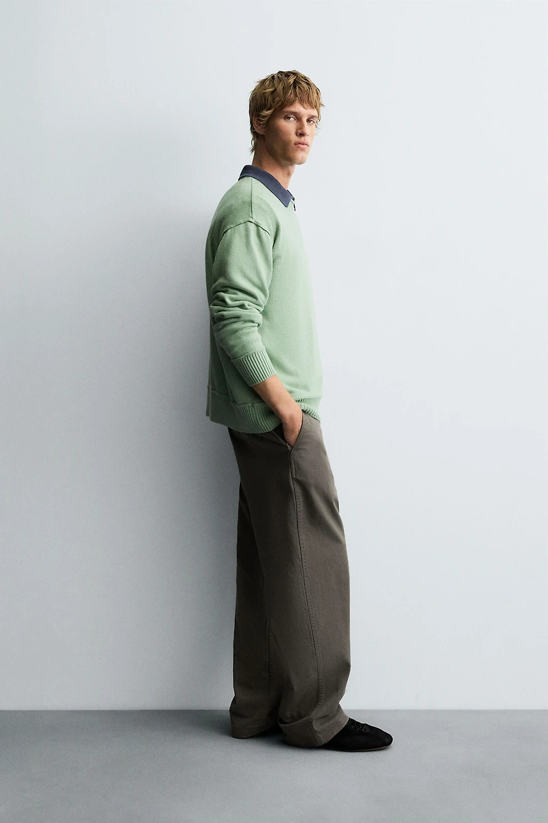 REVERSE EFFECT COTTON SWEATER