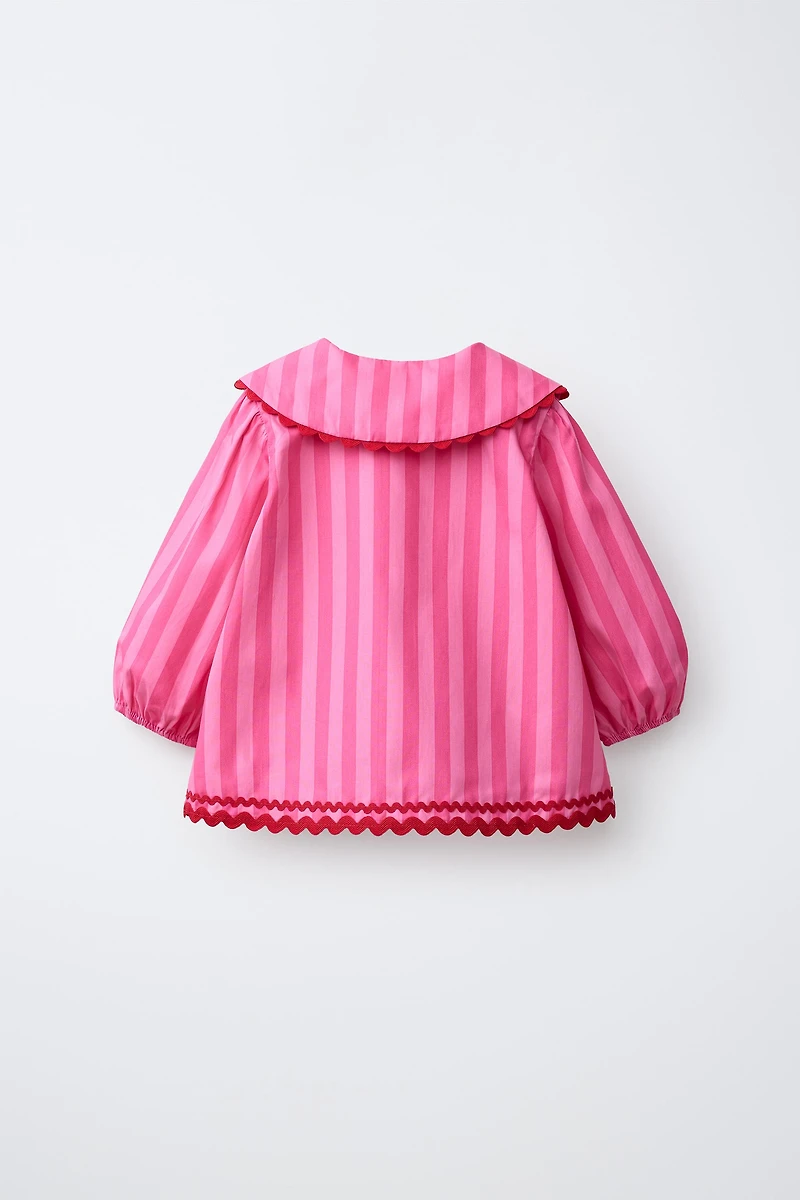 STRIPED AND RICKRACK SHIRT