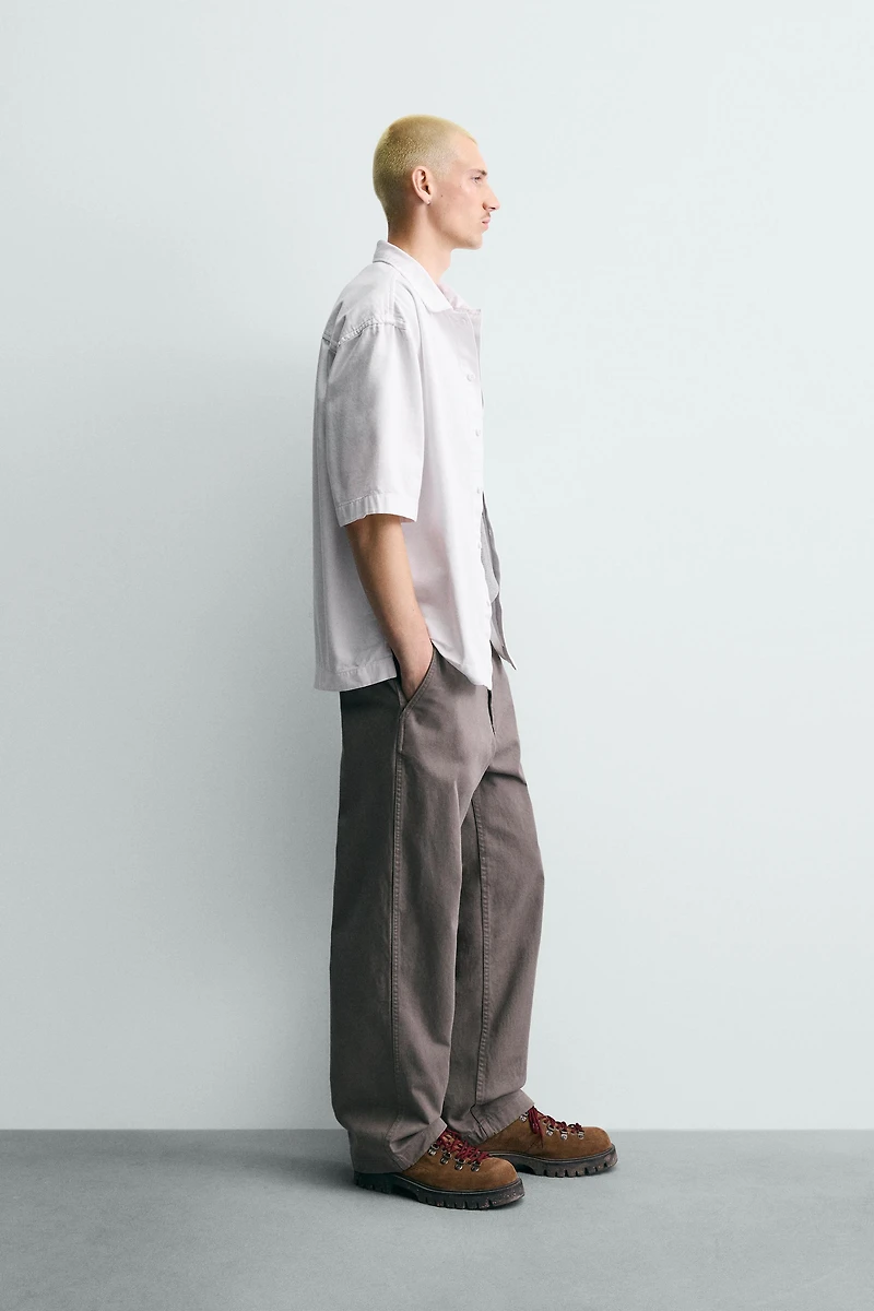 EMBROIDERED TEXTURED OVERSHIRT