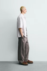 EMBROIDERED TEXTURED OVERSHIRT