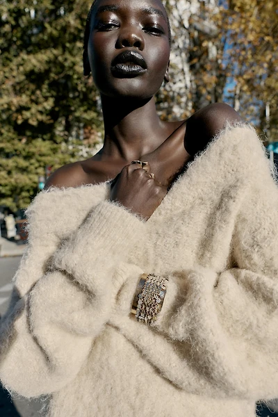 BRACELET RIGIDE BIMATIÈRE PAILLETTES