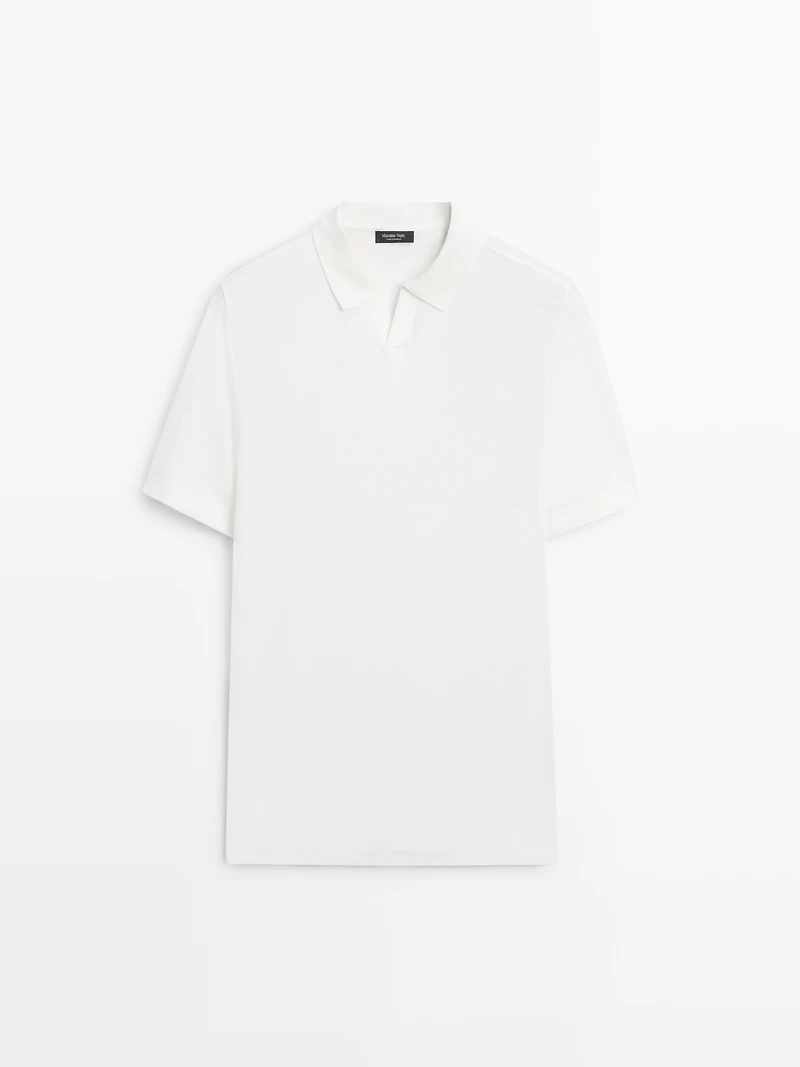 Polo en maille de coton à manches courtes