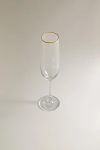 CHRISTMAS FLUTE GLASS WITH LINES