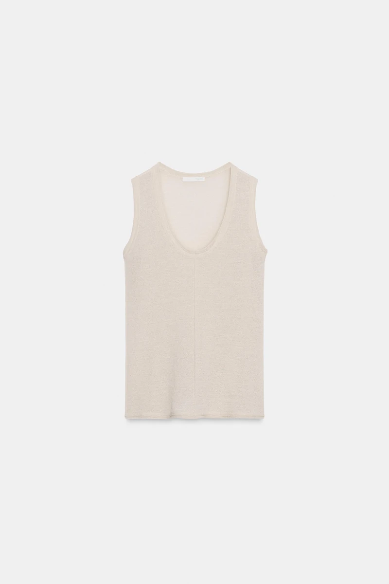 WOOL BLEND SLEEVELESS TOP