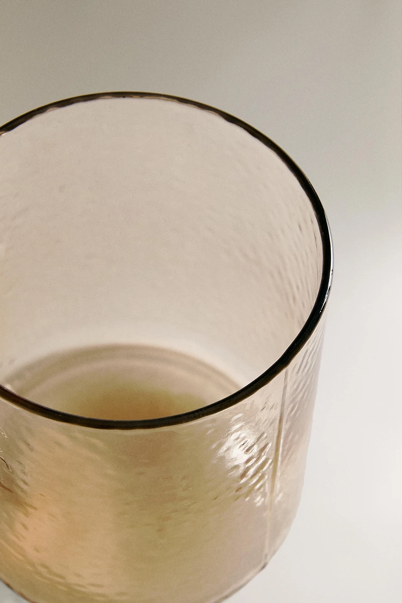 VERRE EN VERRE RECYCLABLE MARTELÉ