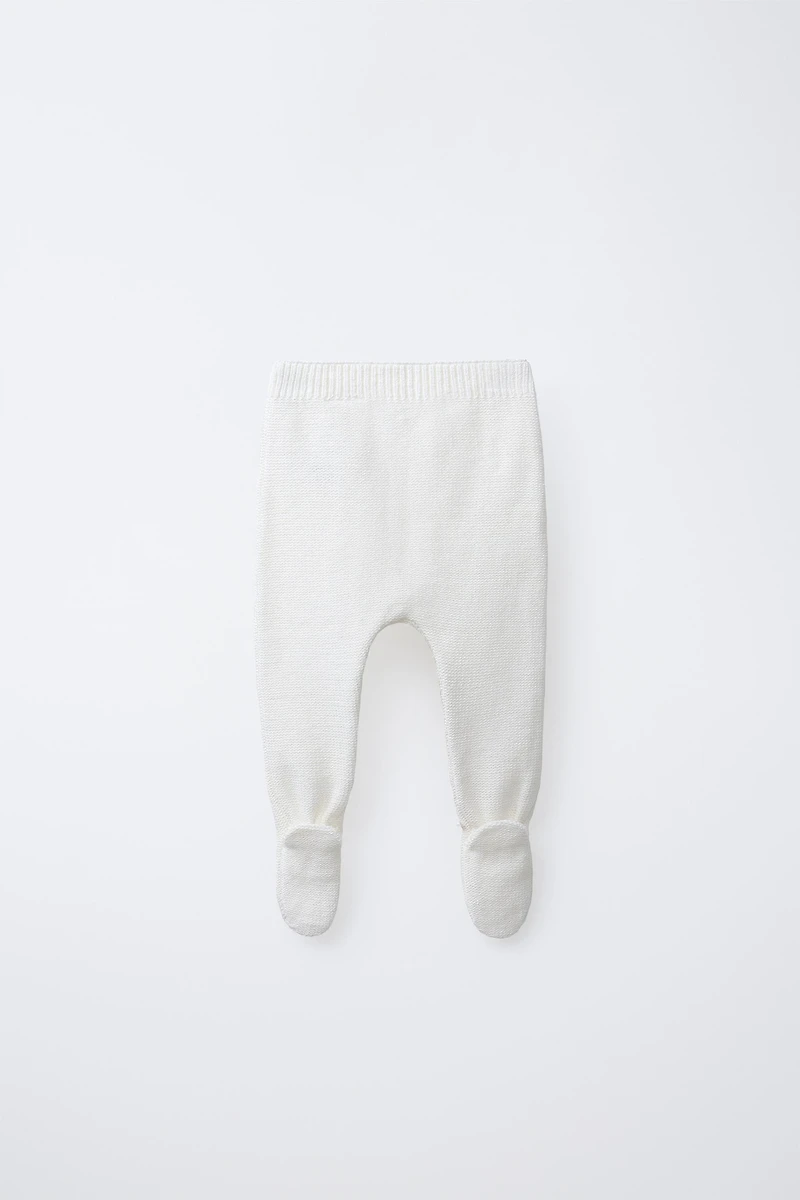 BOW FOOTED KNIT LEGGINGS