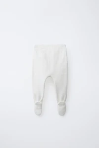 BOW FOOTED KNIT LEGGINGS