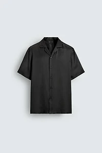 RELAXED FIT SATIN EFFECT SHIRT