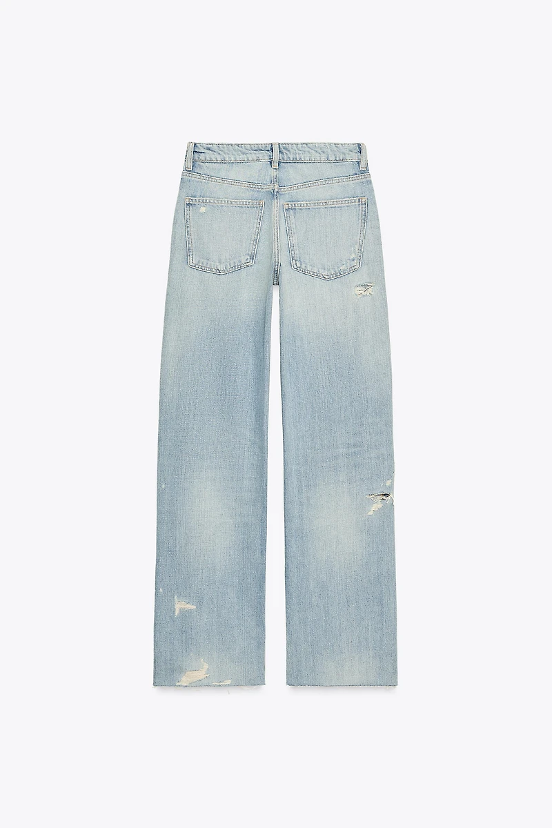 JEAN TRF LARGE DÉCHIRÉ TAILLE