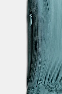 RUFFLED COMBINATION MINI DRESS