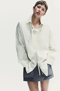 OVERSIZED SHIRT WITH TIE