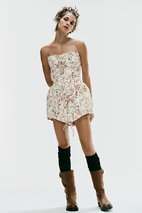 FLORAL PRINT OFF-THE-SHOULDER DRESS
