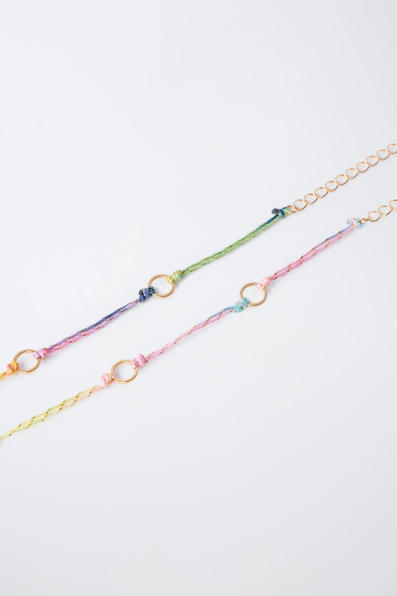 TWO-PACK OF INTERCHANGEABLE CHARM BRACELETS