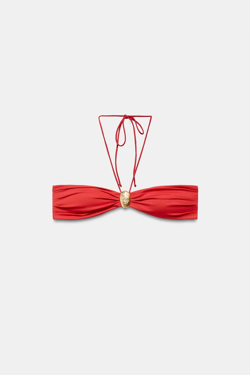OVAL PIECE BANDEAU BIKINI TOP