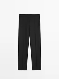Crepe suit trousers