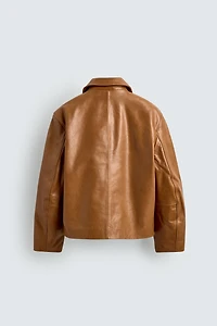 BLOUSON EN CUIR REGULAR FIT