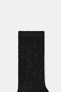 RHINESTONE RIB SOCKS