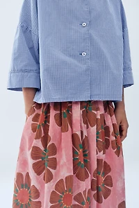 6-14 YEARS/ LIMITED EDITION FLORAL PRINT MIDI SKIRT