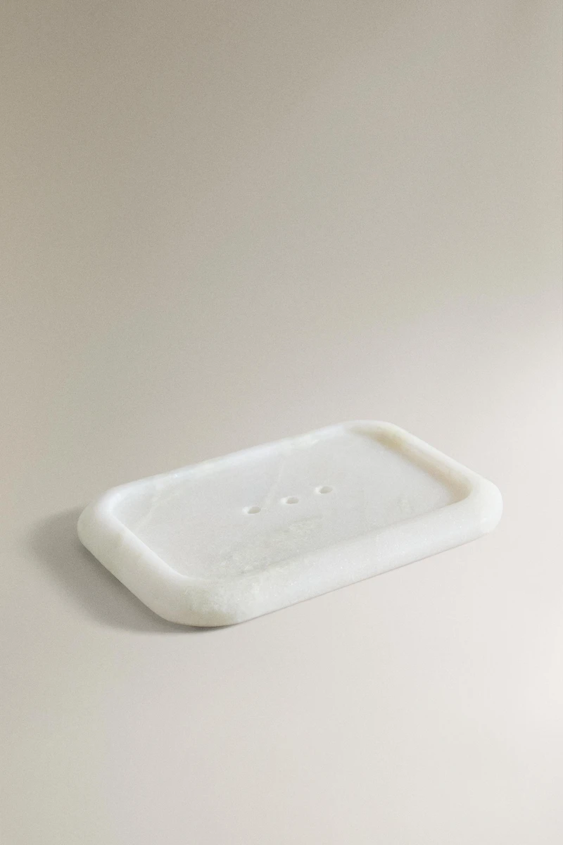 WHITE MARBLE BATHROOM SOAP DISH