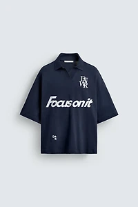 TEXT PRINT POLO SHIRT