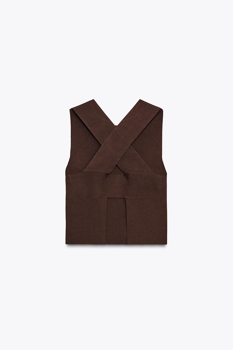 CUT OUT BACK KNIT TOP