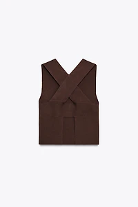 CUT OUT BACK KNIT TOP