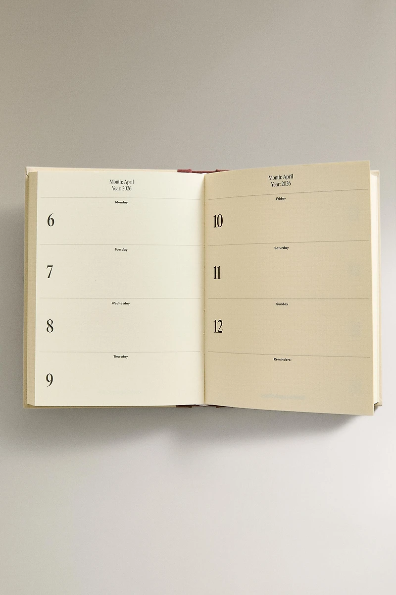 AGENDA VUE HEBDOMADAIRE