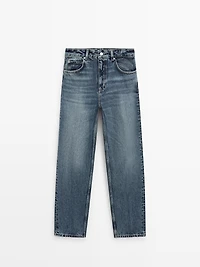 High-waist relaxed fit barrel jeans