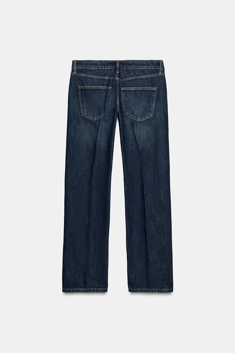ZW COLLECTION LOW-RISE STRAIGHT LEG JEANS
