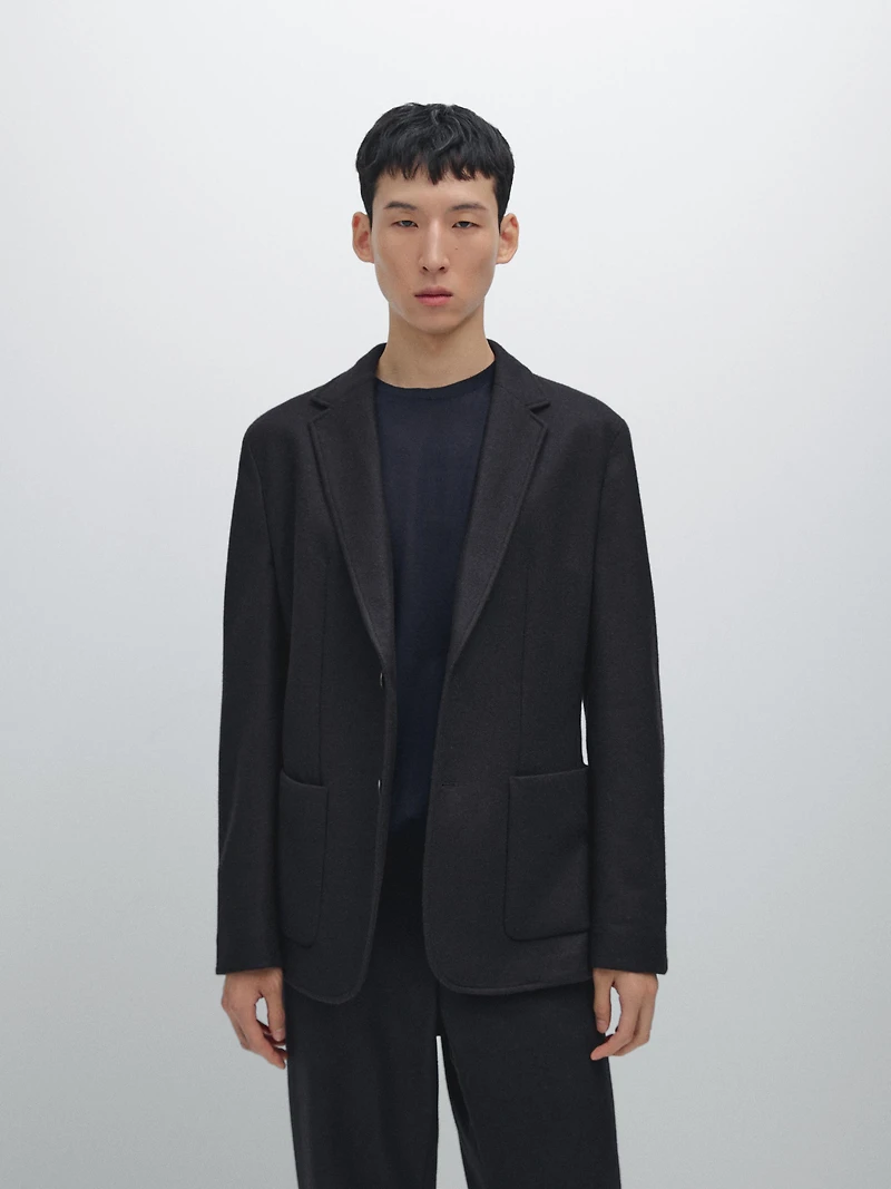 Veste de costume en laine mélangée