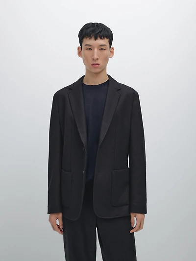 Blazer en laine mélangée