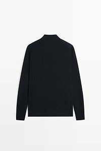 Pull en maille 100 % coton col polo